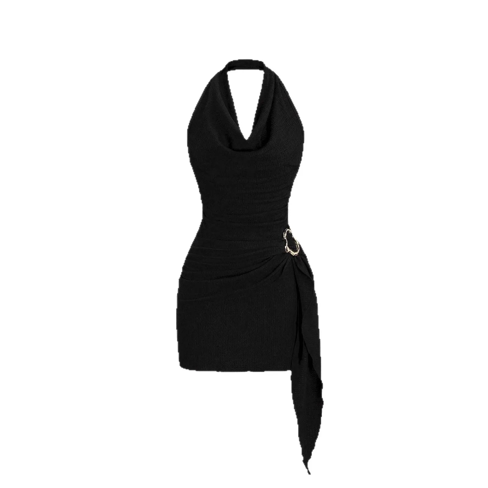 Noa™ | Vestido corto con escote halter y detalle drapeado