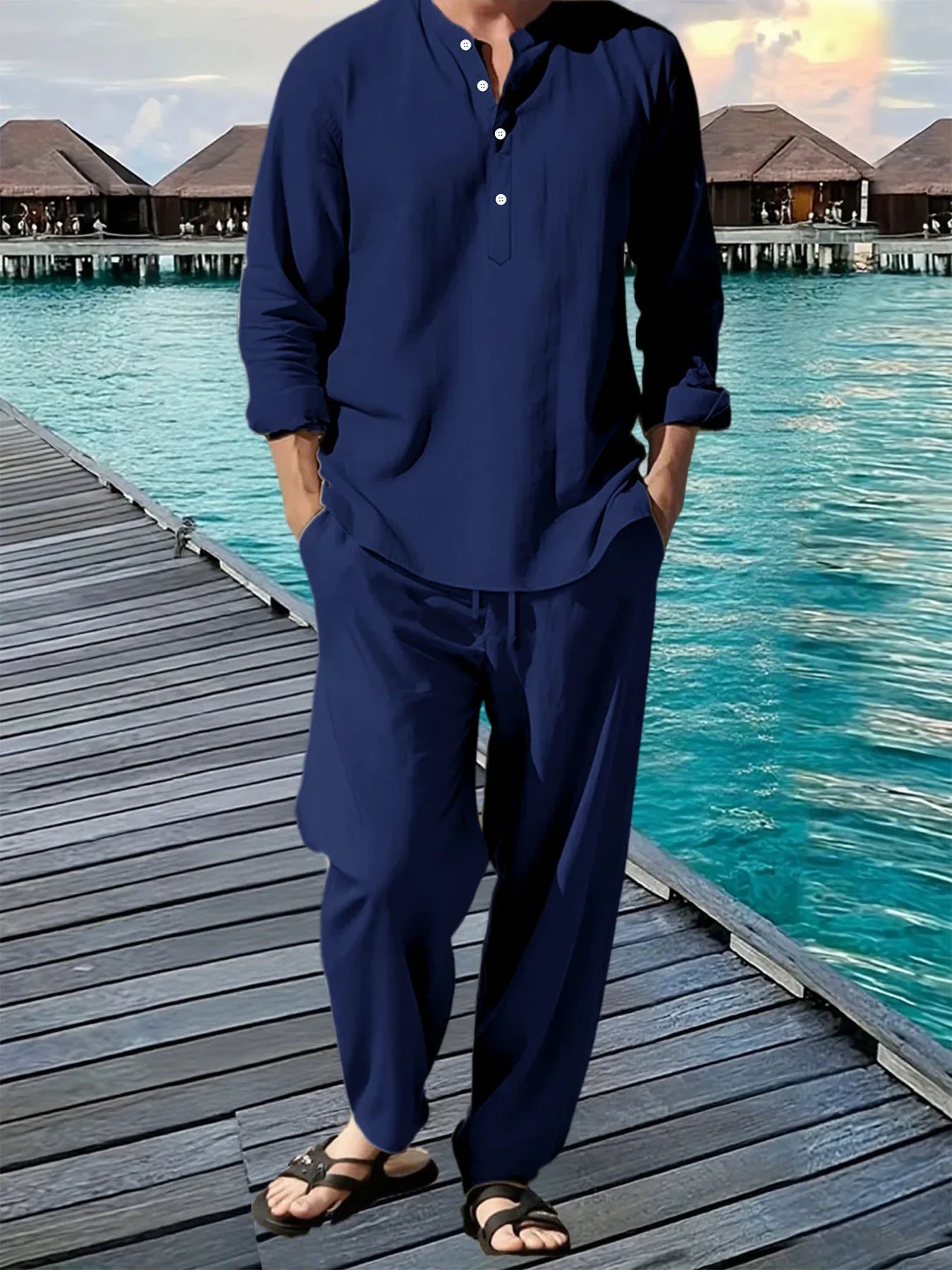 Marco™ | Conjunto de lino de dos piezas para hombre