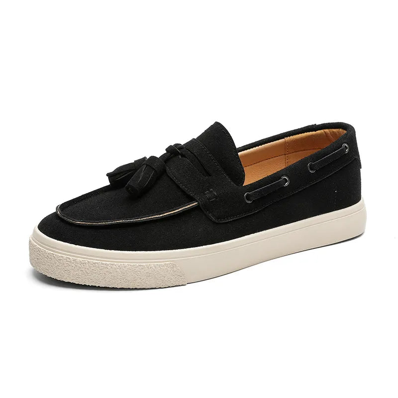 Matteo™ | Mocasines de gamuza italiana con borlas