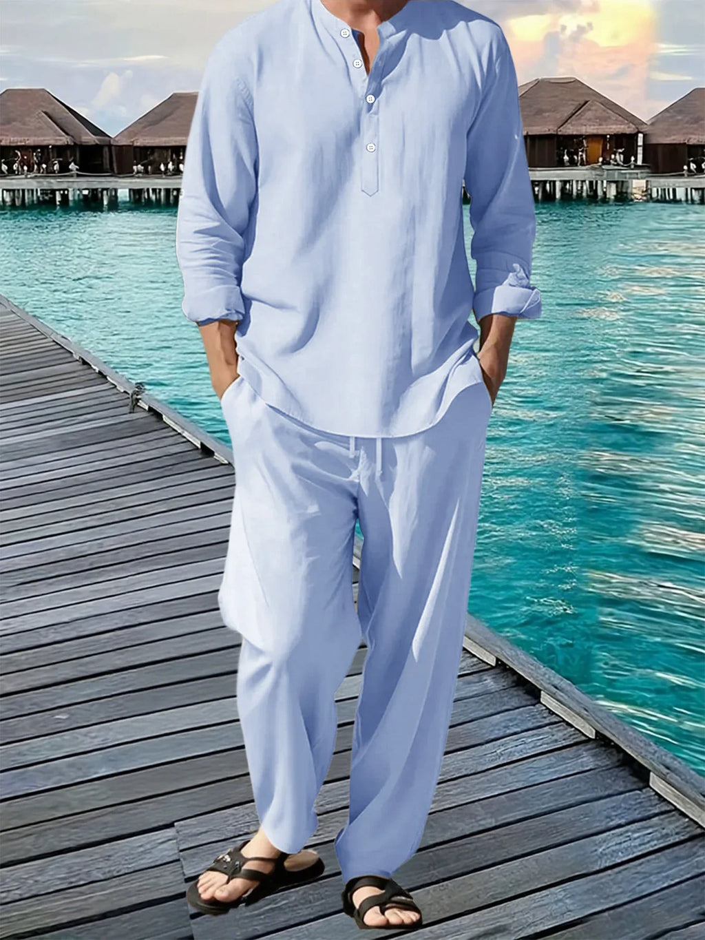 Marco™ | Conjunto de lino de dos piezas para hombre