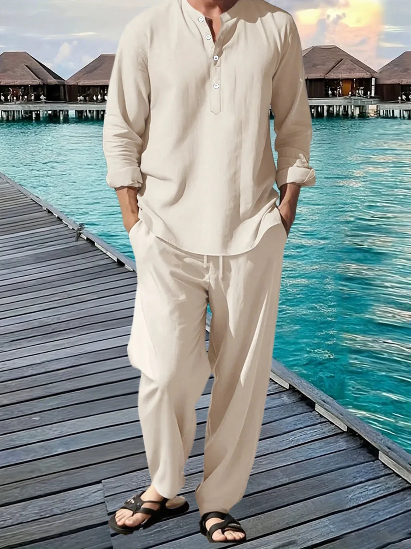 Marco™ | Conjunto de lino de dos piezas para hombre