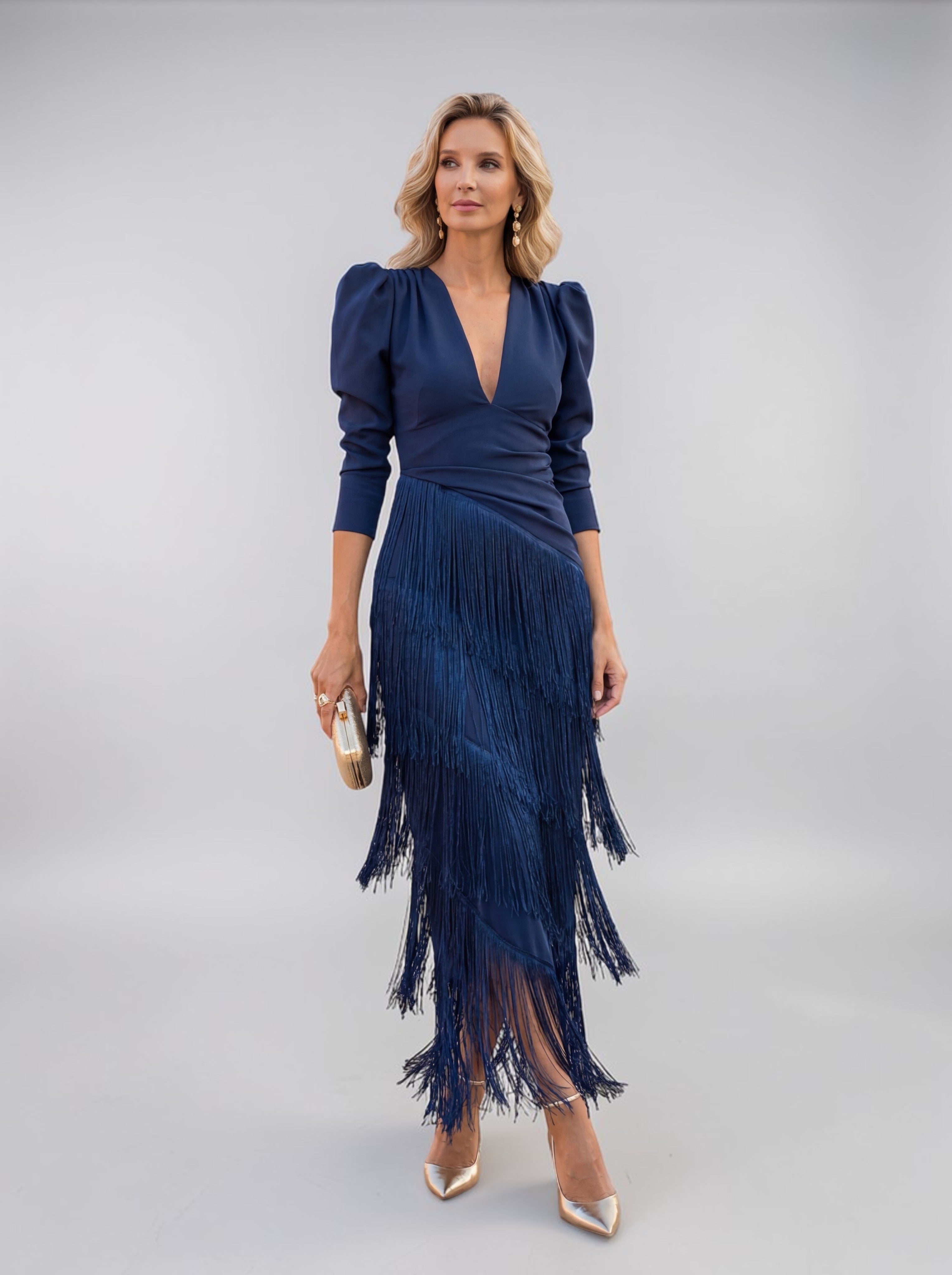 SOFIA™ | Elegant Couture Fringe Dress