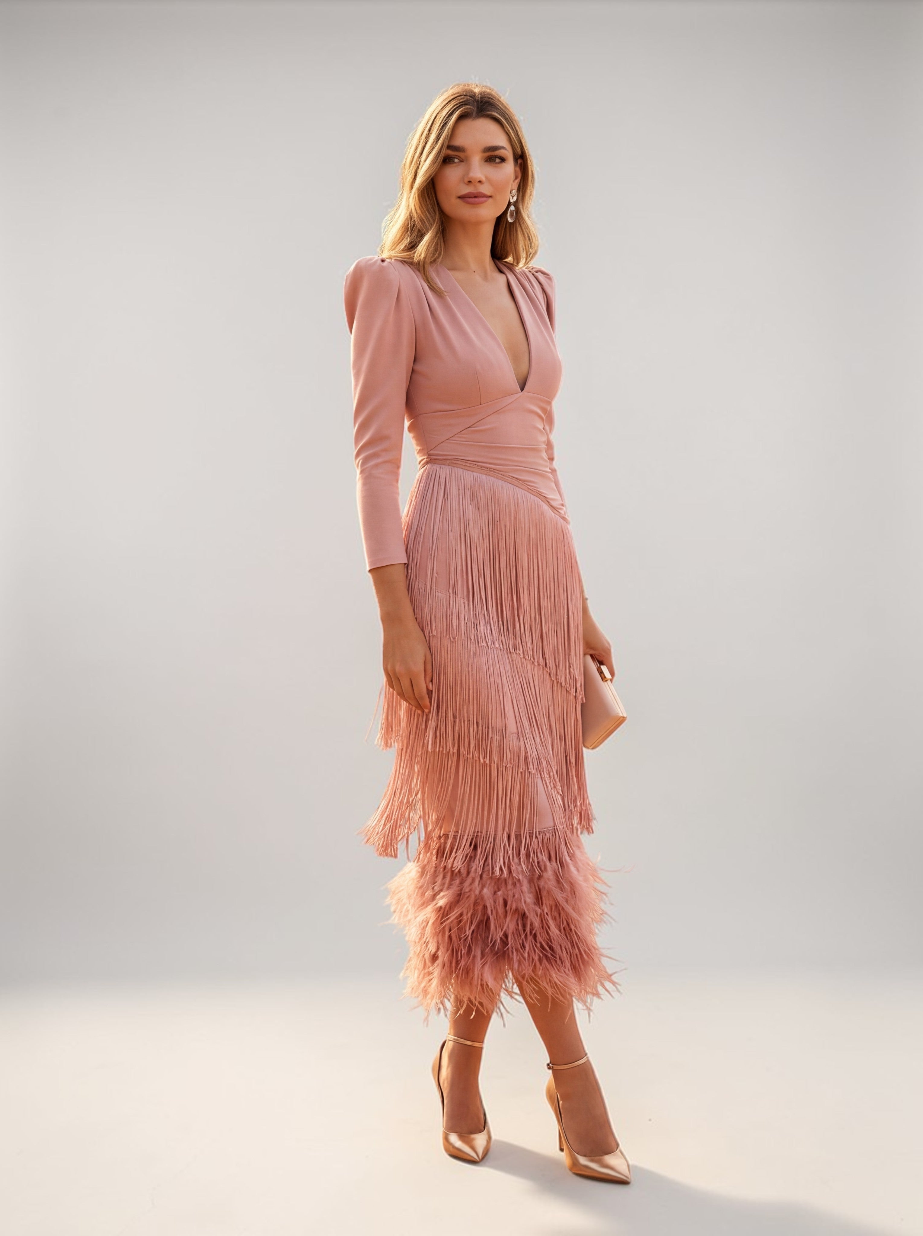SOFIA™ | Elegant Couture Fringe Dress