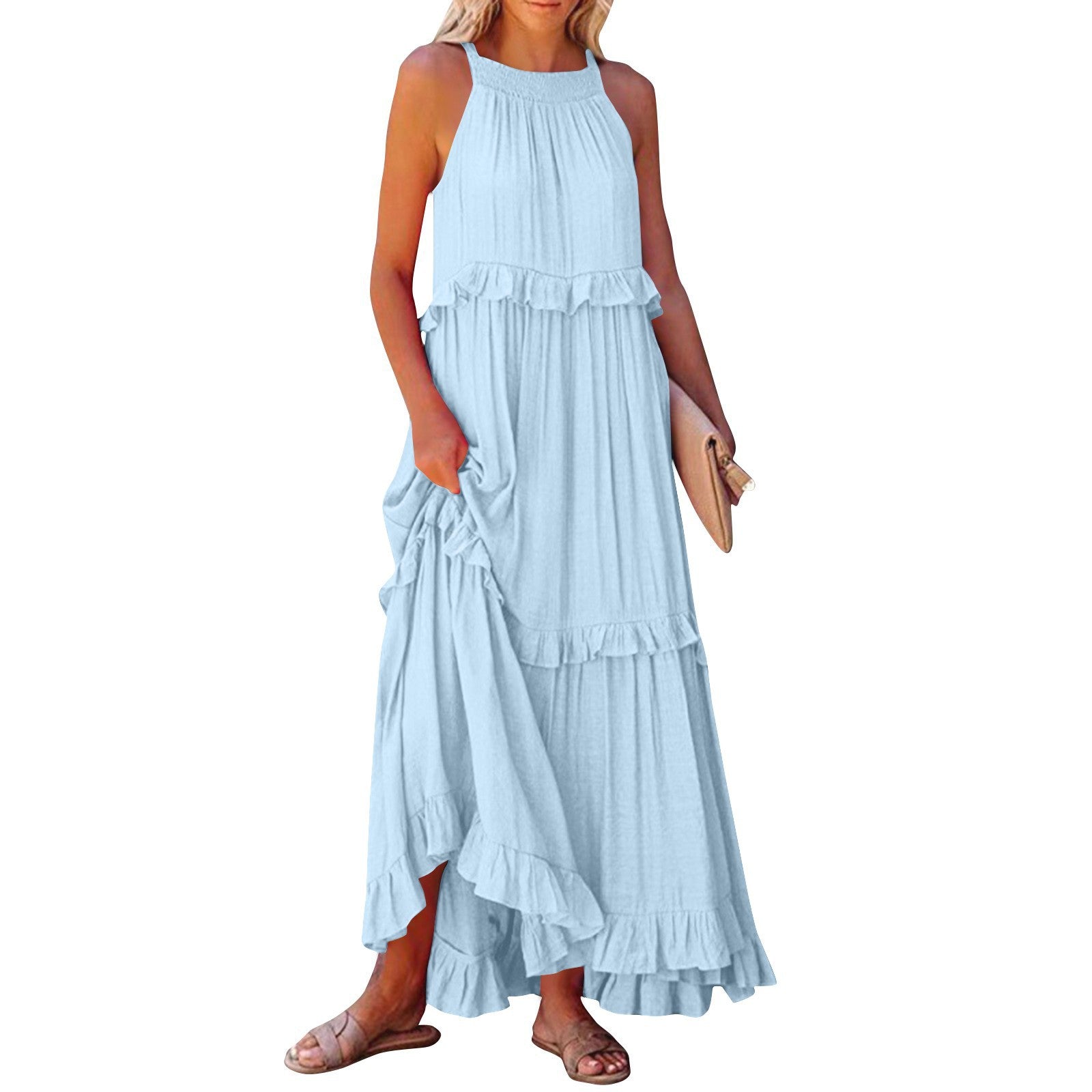Fließendes Maxikleid für den Sommer