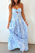 Vestido Valentina Floral Azul