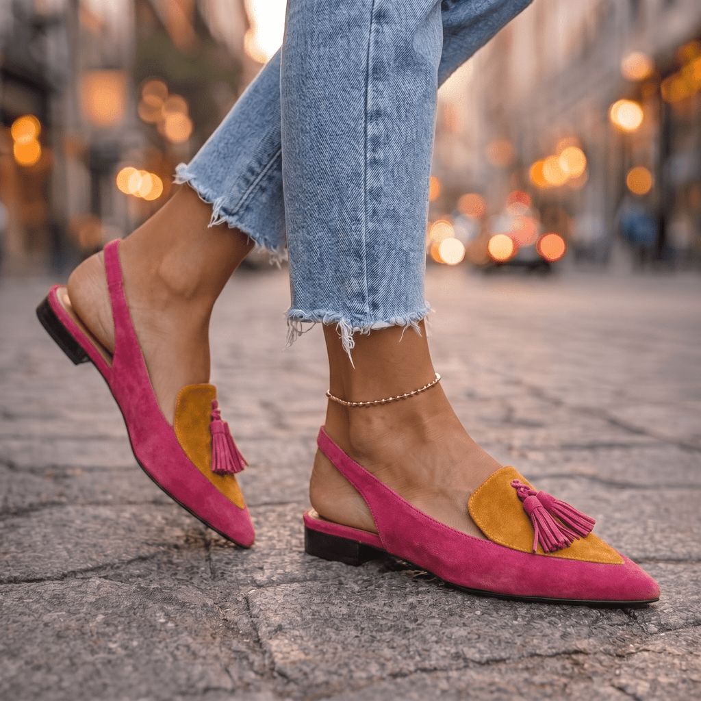 Inés™ | Sandalias artesanales con tiras y borlas