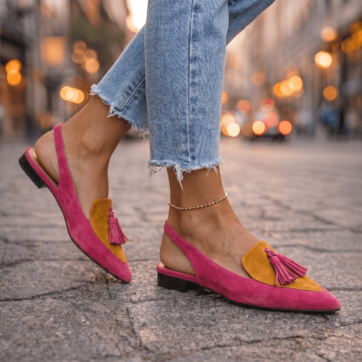Inés™ | Sandalias artesanales con tiras y borlas