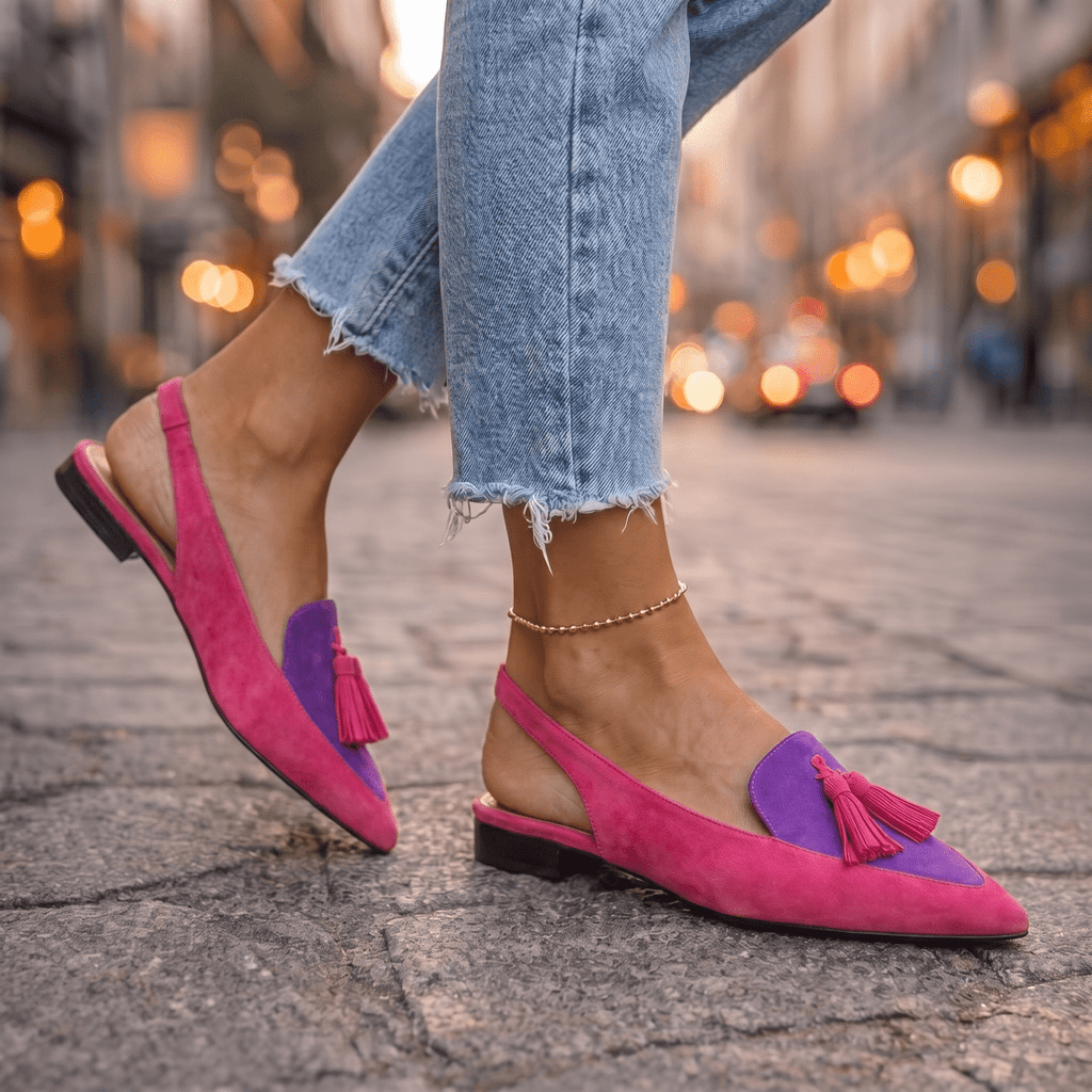 Inés™ | Sandalias artesanales con tiras y borlas