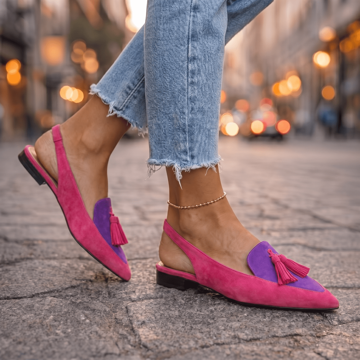 Inés™ | Sandalias artesanales con tiras y borlas