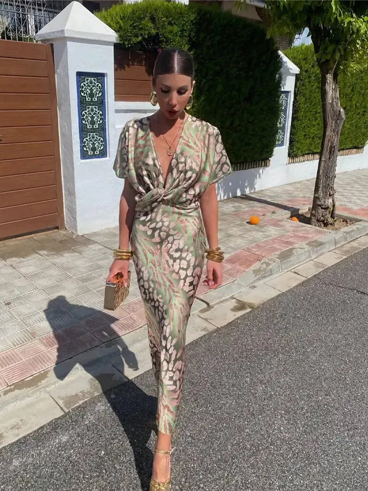 CLARA™ | Vestido Midi de Glamour Mediterráneo