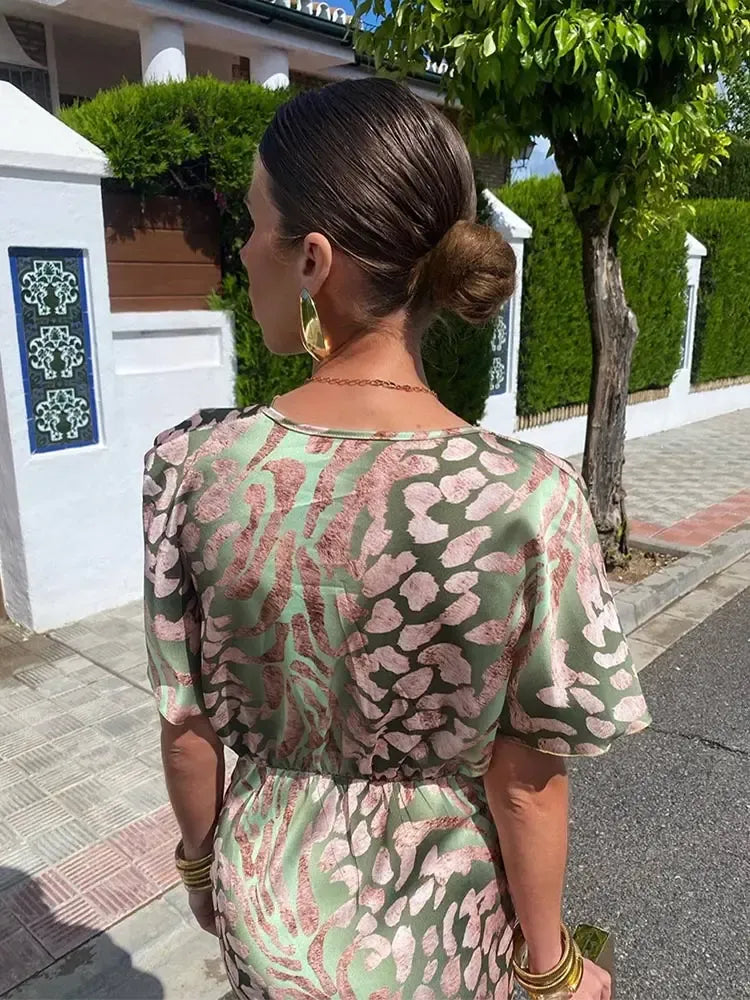 CLARA™ | Vestido Midi de Glamour Mediterráneo