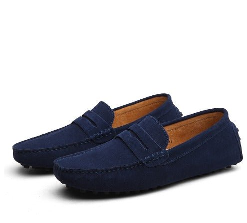 CAZEL™ | Mocasines de Ante Cosidos a Mano — Estilo Italiano