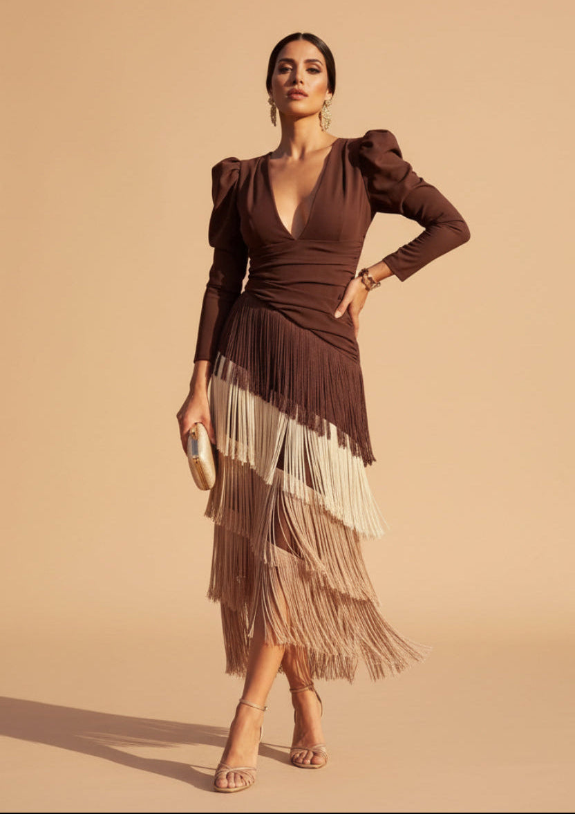 Amelia™ | Vestido Elegante de Flecos