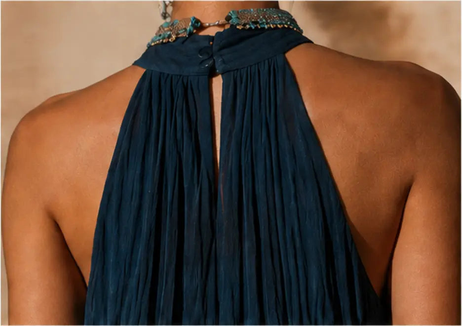 PAULA™ | Vestido Largo Halter Degradado