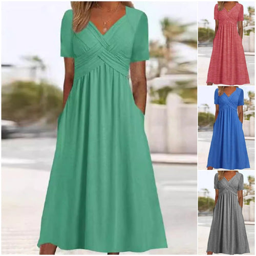 ALICIA™ | Vestido largo con escote en V