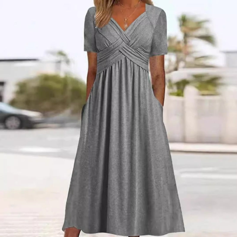 ALICIA™ | Vestido largo con escote en V