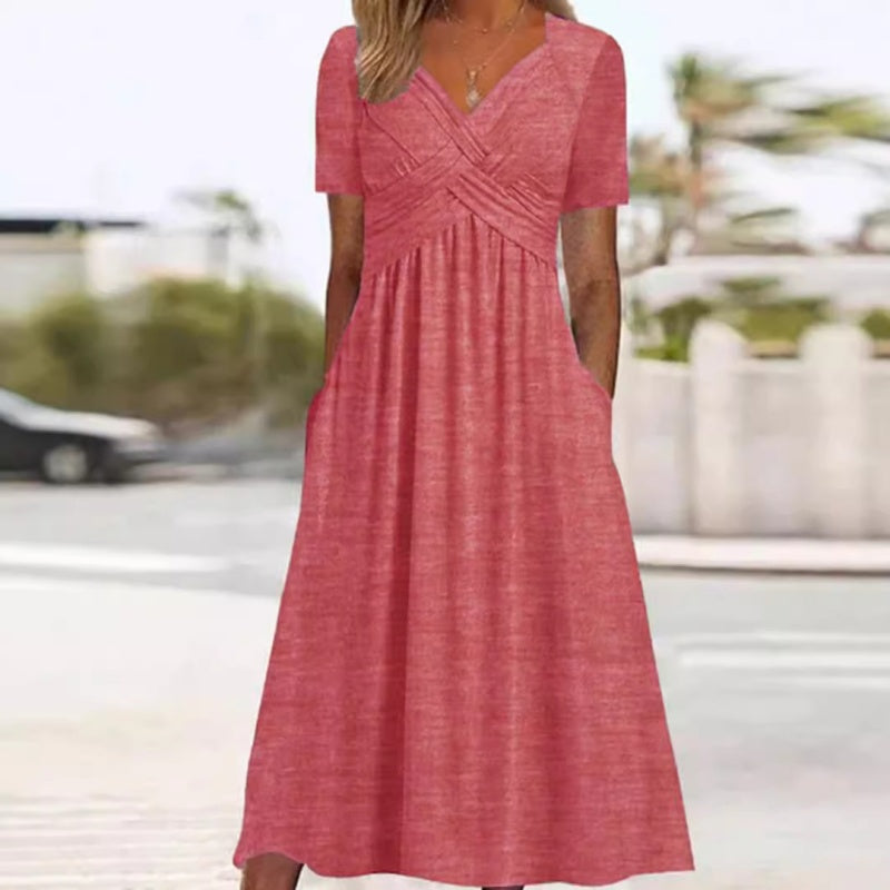 ALICIA™ | Vestido largo con escote en V