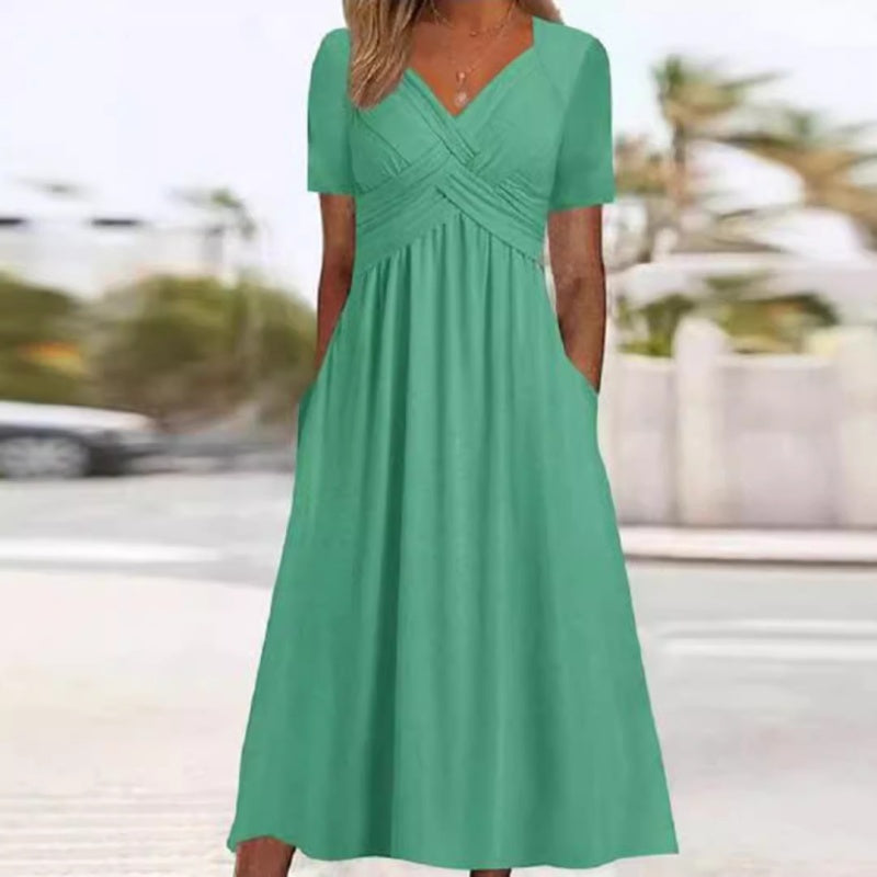 ALICIA™ | Vestido largo con escote en V