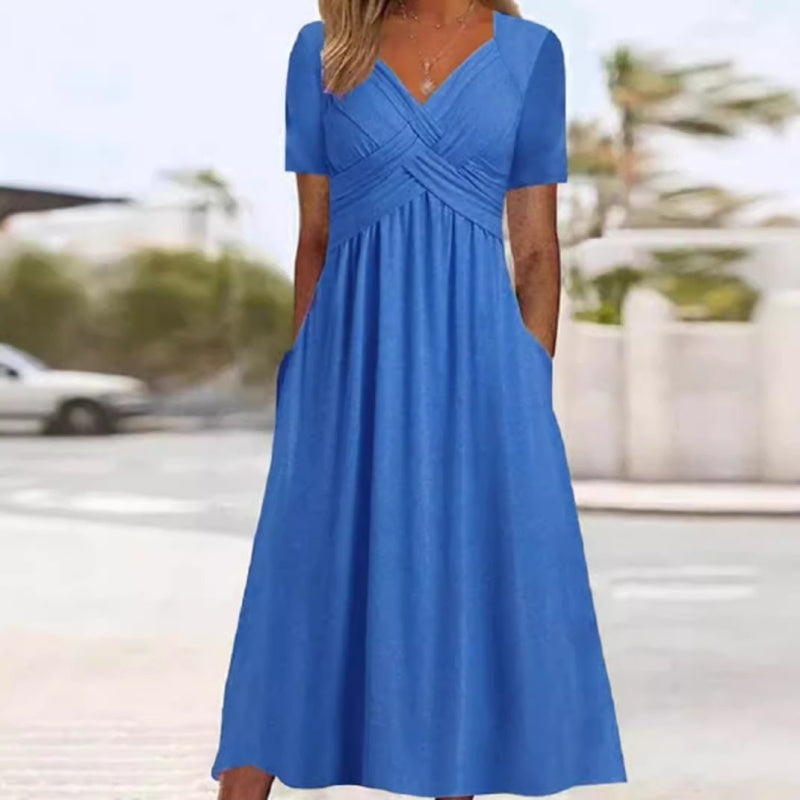 ALICIA™ | Vestido largo con escote en V