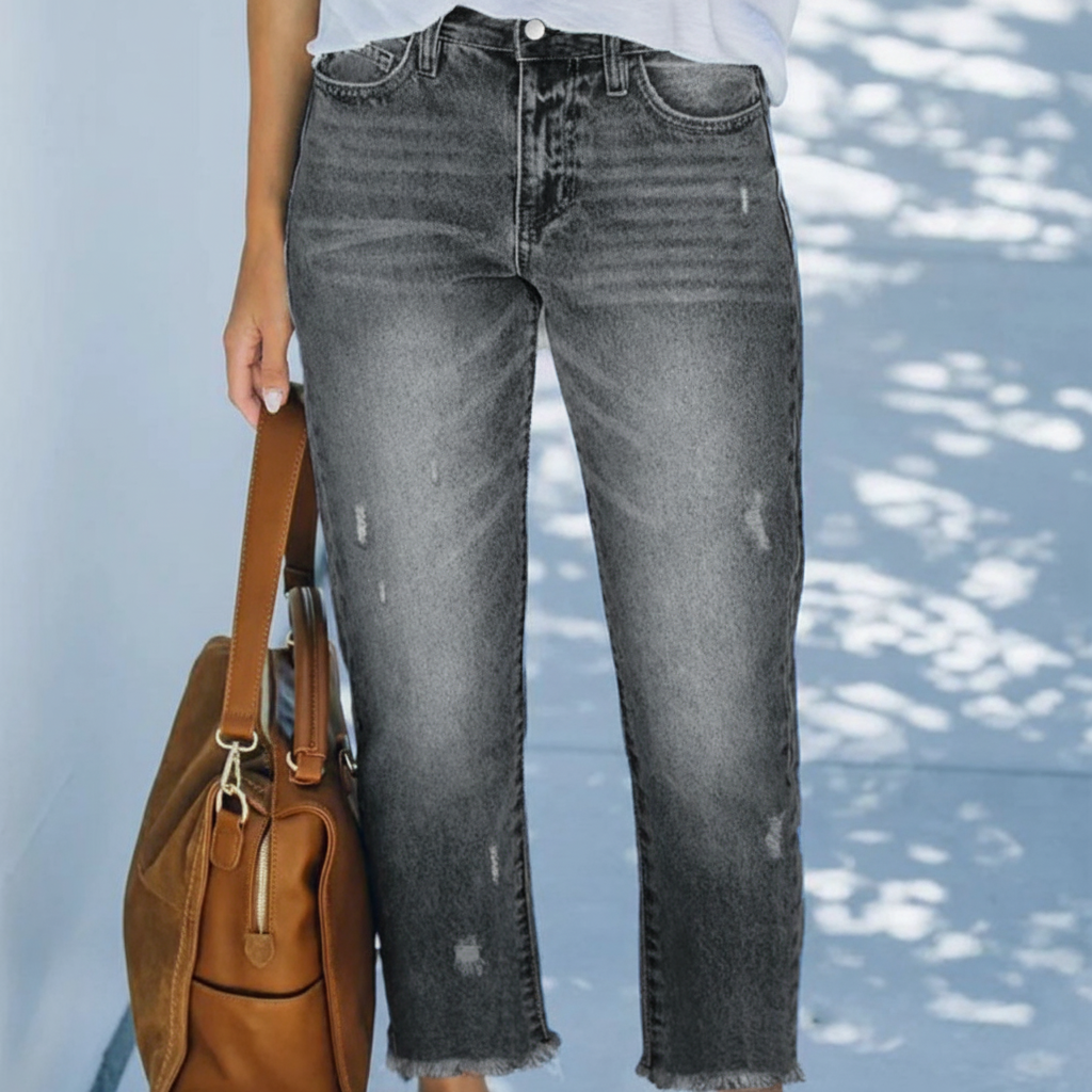 SELENA™ | Cropped-Jeans im Vintage-Look