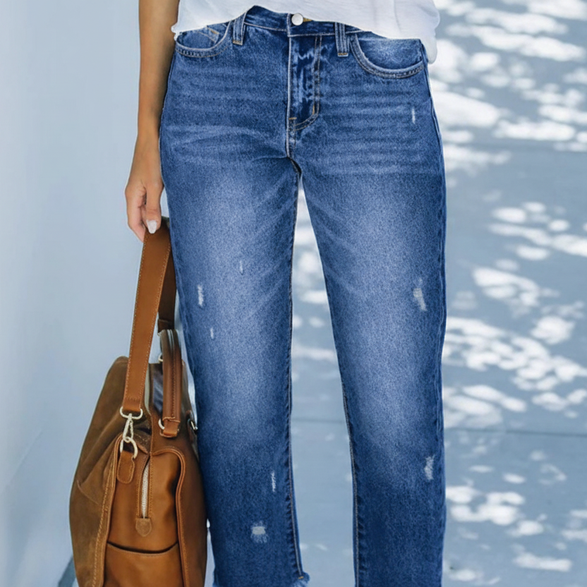 SELENA™ | Cropped-Jeans im Vintage-Look