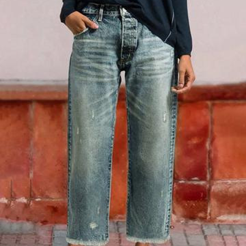 SELENA™ | Cropped-Jeans im Vintage-Look